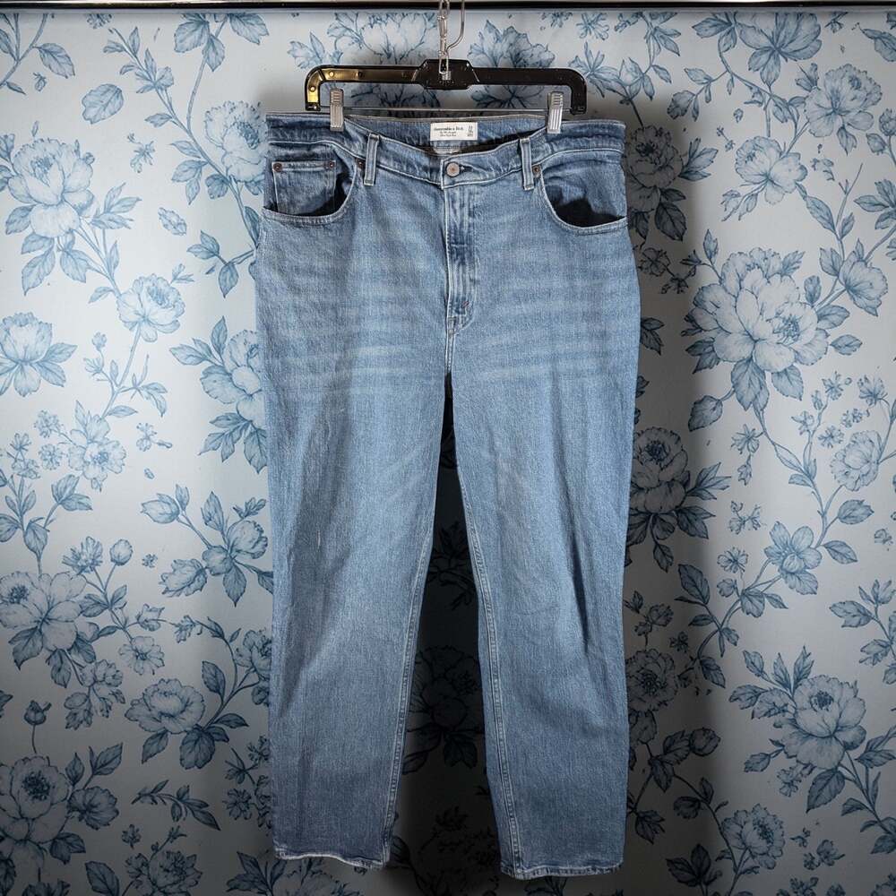 Abercrombie & Fitch Women's 16R 33 Curve Love 90s Straight Ultra High Rise Jeans